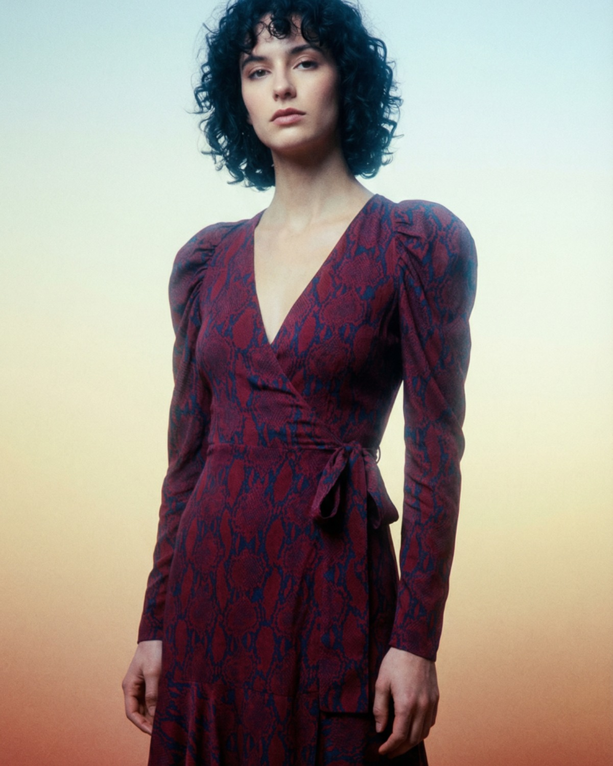 A.L.C. Bordeaux Tianna wrap cocktail dress